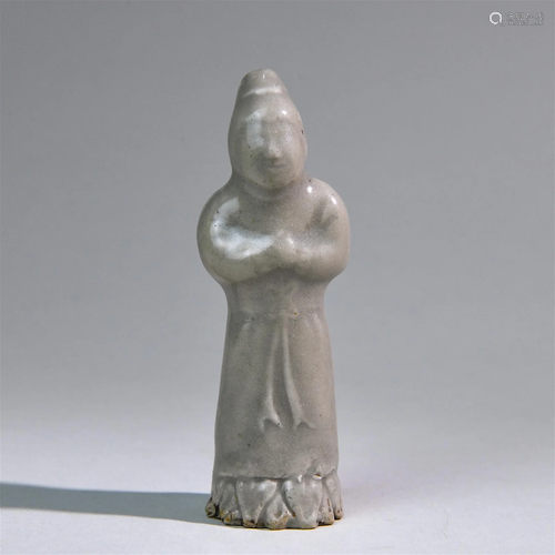 A Chinese Glazed Porcelain Figure Statue