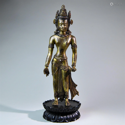 A Chinese Gilt Bronze Buddha