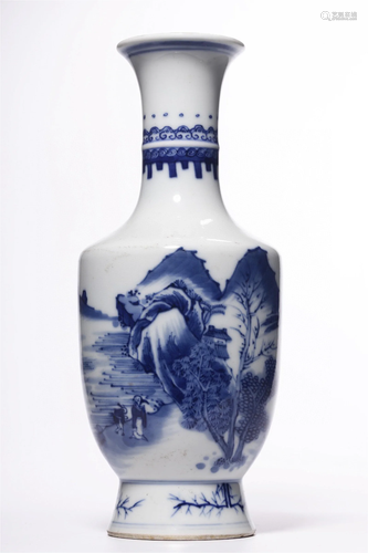 A Chinese Blue and White Porcelain Vase