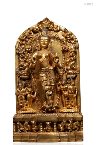 A Chinese Gilt Bronze Buddha