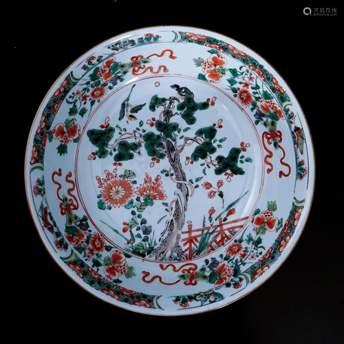 A famille verte pot in the Kangxi period of the Qing Dynasty