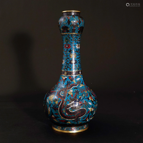 A Bronze Cloisonne Enamel vase in the Jiajing period of the ...