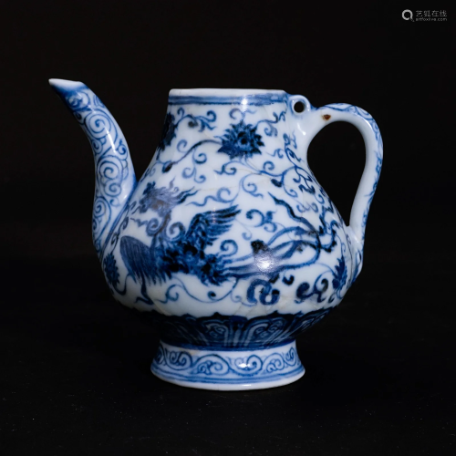 A underglaze blue pot in Ming Dynasty