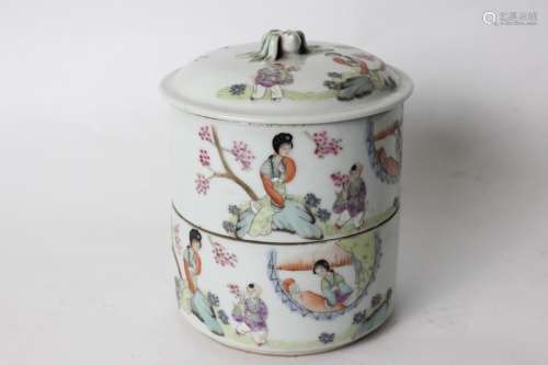 Chinese Famille Rose Porcelain Lunch Box