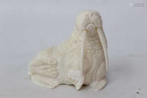 Bone Carved Walrus