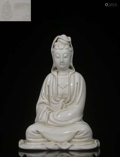 Chinese Blanc De Porcelain Guanyin