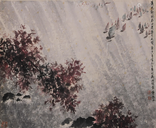 A Chinese Scroll Painting By Fu Baoshi