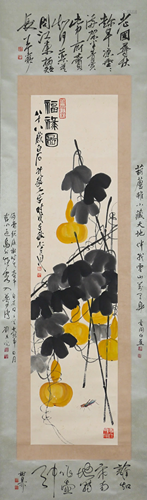 A Chinese Scroll Painting By Qi Baishi