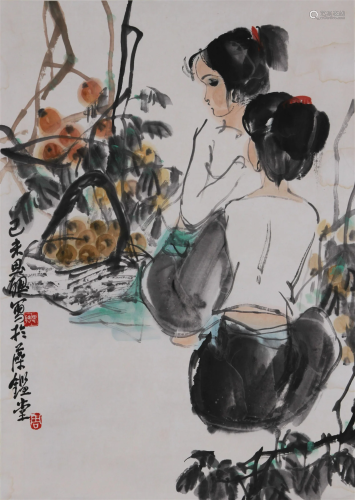 A Chinese Scroll Painting By Zhou Sicong