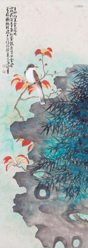 A Chinese Scroll Painting By Chen Peiqiu