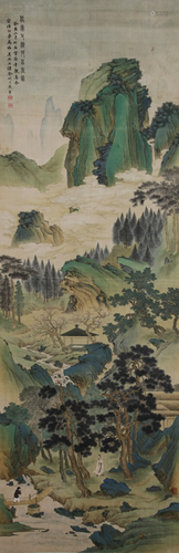 A Chinese Scroll Painting By Jin Cheng