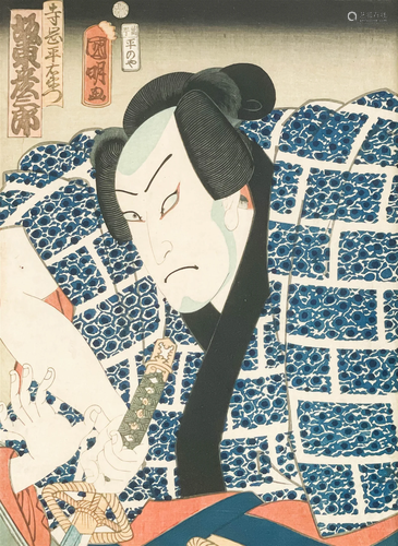 Utagawa Kunisada (Utagawa Toyokuni III) - Portrait of Samura...