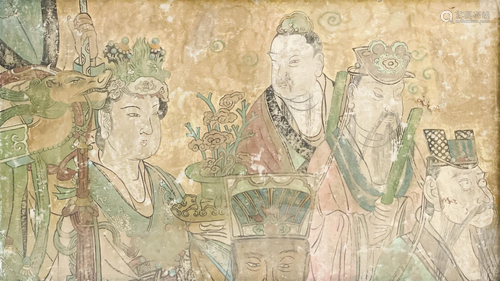 Chinese Fresco Panel Fragment