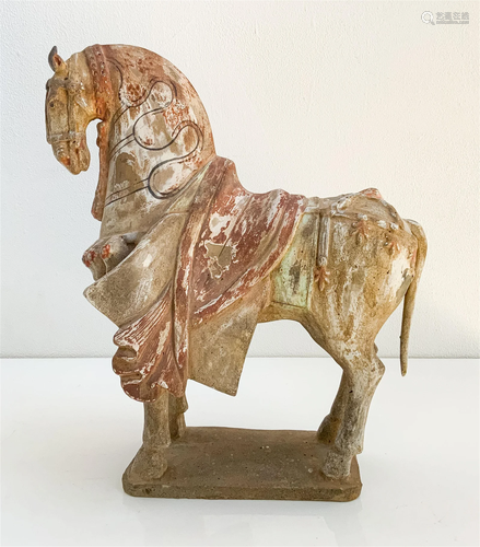 Chinese Pottery Caparisoned Horse