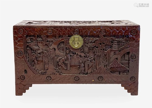 Chinese Carved Camphor Chest