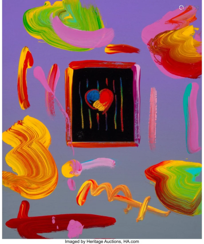 Peter Max (American, b. 1937) Untitled (Heart Se