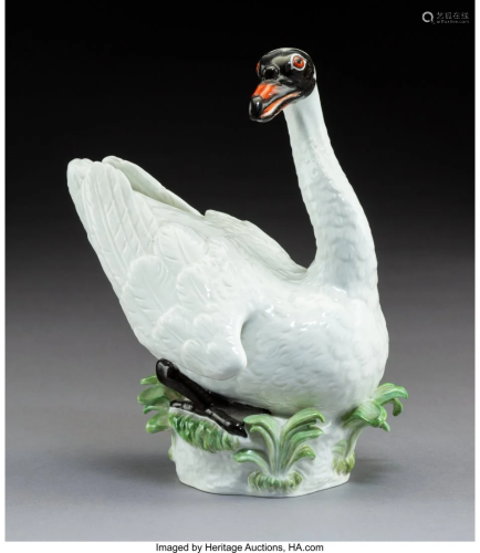 A Meissen Porcelain Swan Figure, Meissen, German