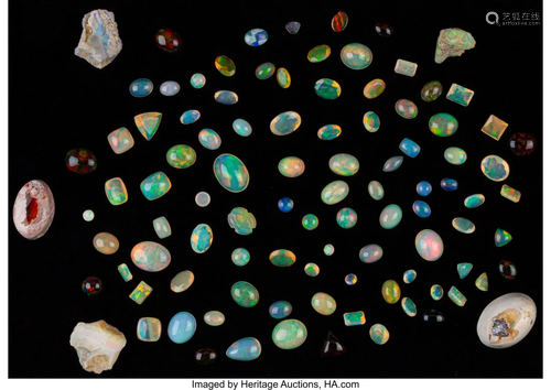 A Group of One Hundred Various Opals 22.35 x 16.