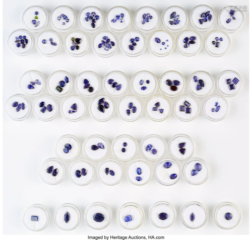 A Group of Over One Hundred Purple Gemstones Inc