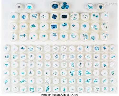 A Group of Over Three Hundred Various Blue Gemst