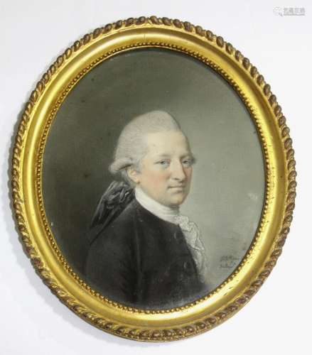 HUGH DOUGLAS HAMILTON (1740-1808) PORTRAIT OF A GENTLEMAN Bu...