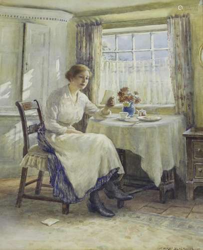 WILLIAM KAY BLACKLOCK (1872-1924) NEWS FROM A FRIEND Signed ...