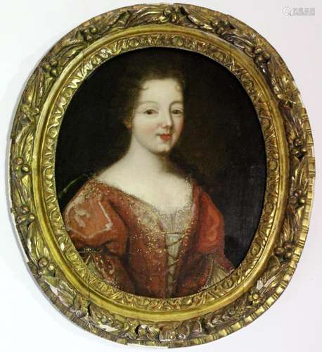 FOLLOWER OF HENRI GASCAR (1635-1701) PORTRAIT OF A LADY Quar...