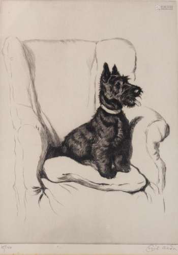 CECIL CHARLES WINDSOR ALDIN (1870-1935) SCOTTISH TERRIER IN ...