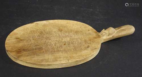 ROBERT THOMPSON OF KILBURN - MOUSEMAN CHEESE BOARD on oval s...