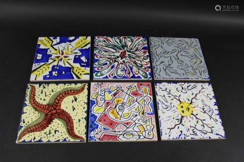 LIMITED EDITION DALI TILES a set of 6 tiles from the La Suit...