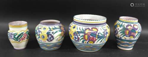 CARTER STABLER ADAMS - POOLE POTTERY JARDINIERE brightly pai...