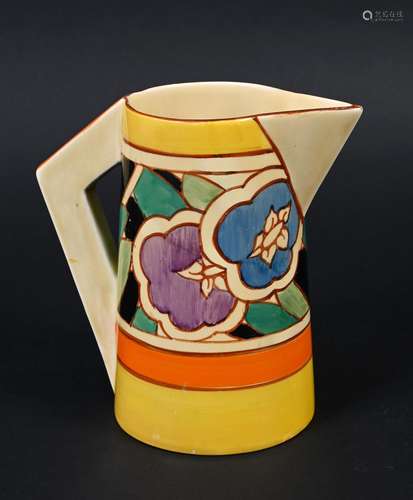 CLARICE CLIFF JUG - GARDENIA in the Gardenia design, with an...