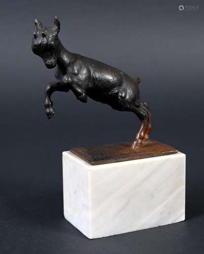 KARL HEYNEN-DUMONT (1883-1955) - BRONZE OF A GOAT a small br...