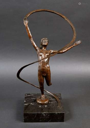 SAM WIGAN - LARGE CONTEMPORARY BRONZE SCULPTURE OF A DANCING...