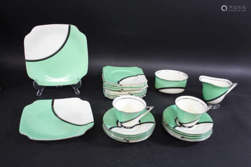 ROYAL DOULTON ART DECO TEA SET - DE LUXE an art deco tea set...