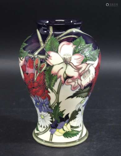 LARGE MODERN MOORCROFT VASE - OPHELIA FLOWERS a baluster sha...