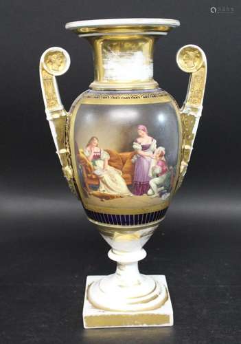 LARGE FRENCH PORCELAIN VASE probably late 19thc, the large v...