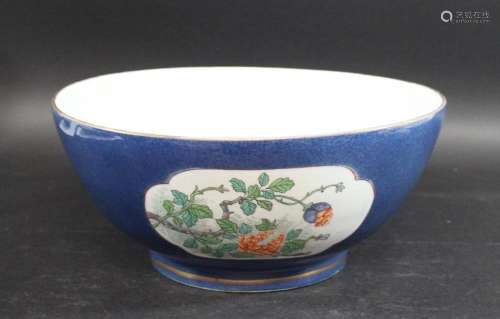 LARGE PORCELAIN PUNCH BOWL - CHINESE STYLE probably by Samso...