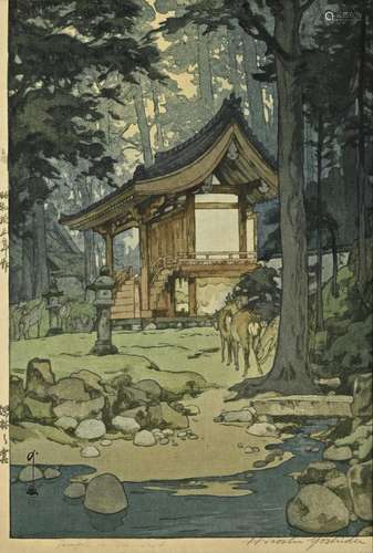 HIROSHI YOSHIDA (1876-1950) - TWO JAPANESE SIGNED COLOURED W...