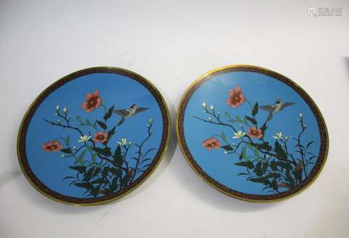 PAIR OF JAPANESE CLOISONNE DISHES a pair of cloisonne dishes...