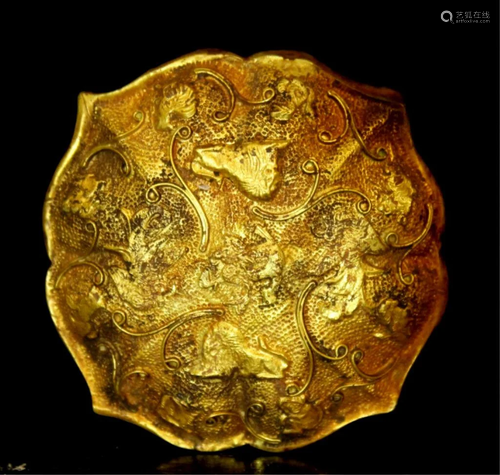 Tang Dynasty Gold Carved Box