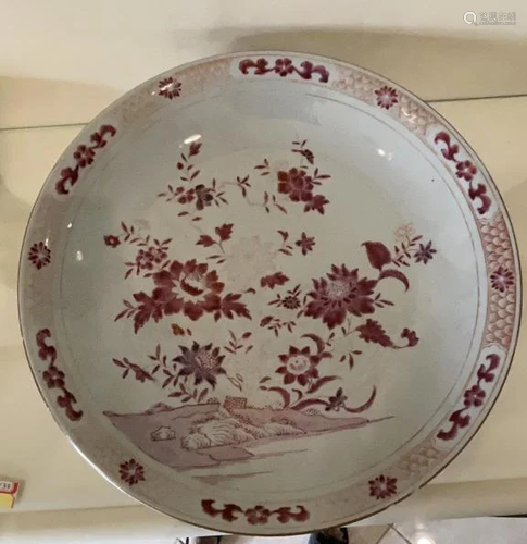 17 Century Large Porcelain Plate