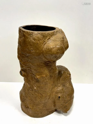 A Carved Bamboo Root Brushpot