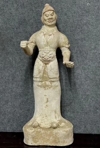 A Tang Dynasty Pottery Figure of A Lokapala