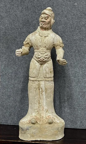 A Tang Dynasty Pottery Figure of A Lokapala