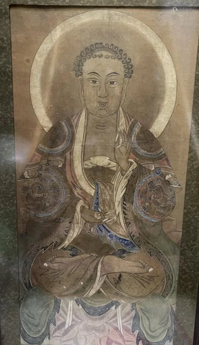 A Large Qing Dynasty Tangka Painting