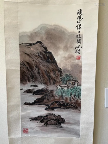 Chinese Scroll Painting of Landscape