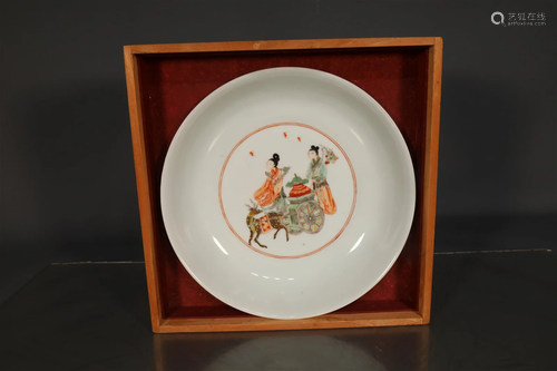 A Gorgeous Famille Rose Character Story Plate