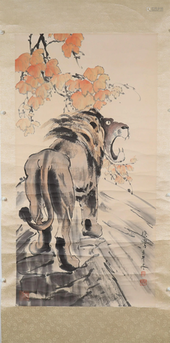 A Wonderful Tiger Axis painting By XuBeiHong Made