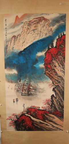 A Fine Landscape Axis Painting By WeiZiXi Made